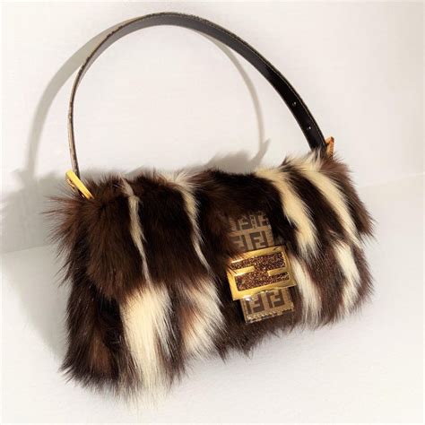 fendi baguette fur|genuine Fendi baguette.